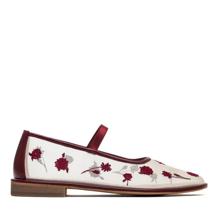 Mariyka Bloom ballet flats with embroidered wildflowers